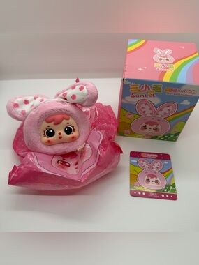 Samuel Mini Small Animal Plush Confirmed Pink Bunny Rabbit